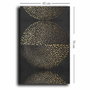 Wallity Cuadro Decorativo sobre Lienzo 45 x 70 cm Dorado, Blanco y Negro